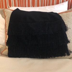 Black fringe skirt